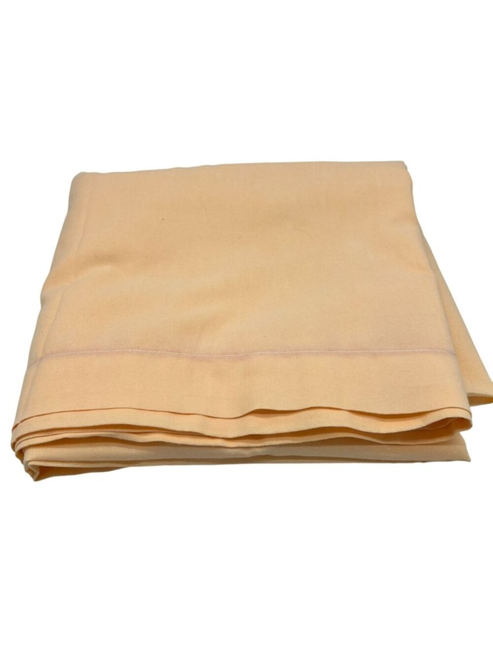 Vintage Cannon Fieldcrest Peach No Iron King Flat Sheet Yellow Solid Bedding